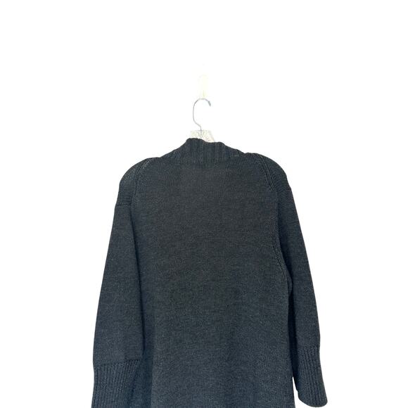 Eileen Fisher Cardigan Black Wool Soft Cozy Cable Knit Oversized Relaxed Size XL - Picture 7 of 11
